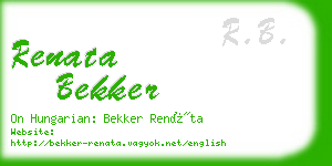 renata bekker business card